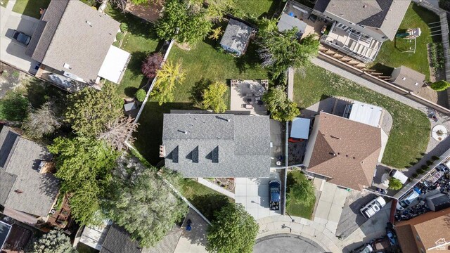 aerial view of property's location featuring nearby suburban area