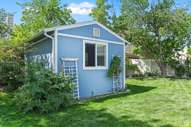 view of shed