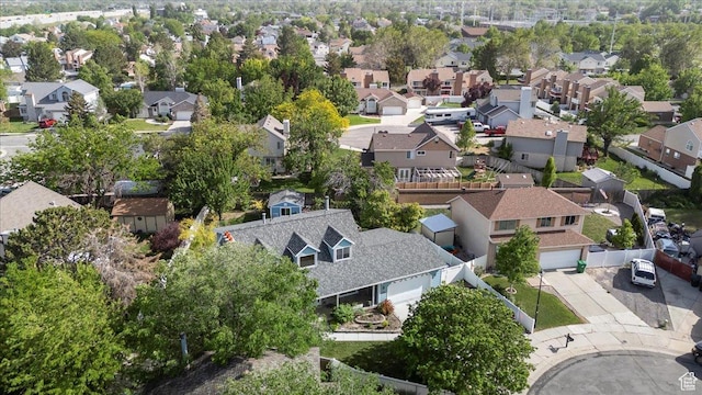 aerial view of residential area