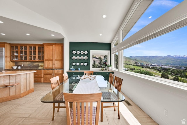 1274 E Chandler, Salt Lake City, UT 84103 - dining room with a mountain view and recessed lighting