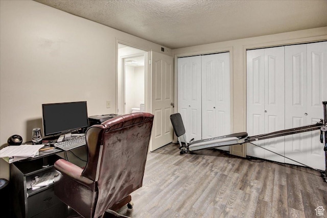 5812 Club View Ln, South Ogden, UT 84405 - office space with wood finished floors and a textured ceiling
