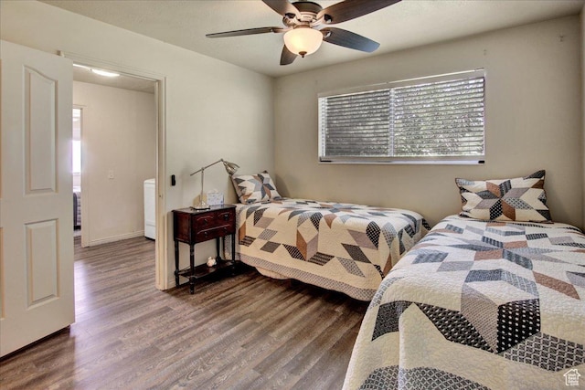 5812 Club View Ln, South Ogden, UT 84405 - bedroom featuring wood finished floors and ceiling fan