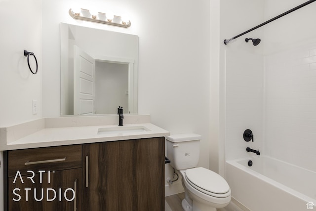 3551 E 3050th St S, St George, UT 84790 - full bath with toilet, vanity, bathing tub / shower combination, and wood finished floors