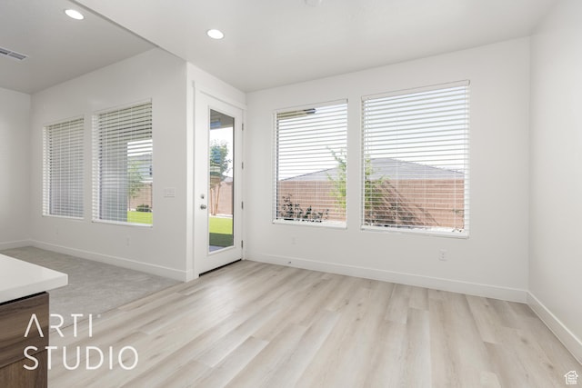 3551 E 3050th St S, St George, UT 84790 - spare room with plenty of natural light, light wood-style flooring, baseboards, and recessed lighting