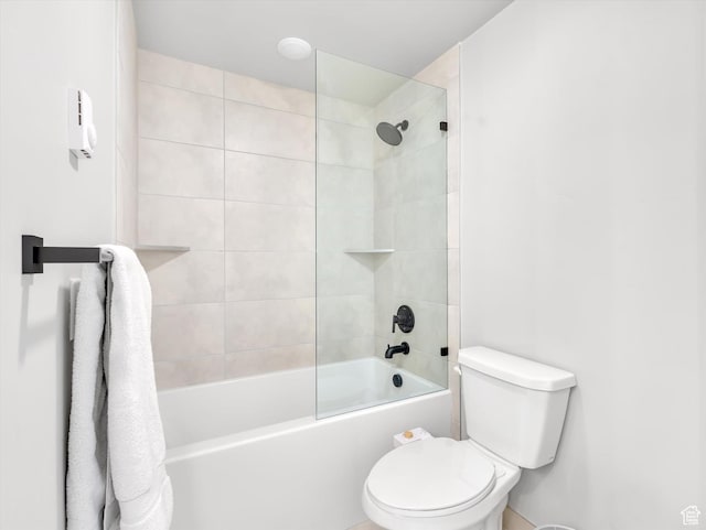 full bath featuring toilet and shower / tub combination
