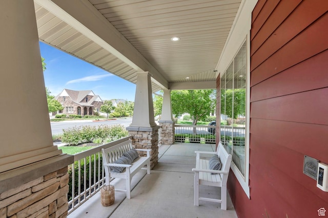 view of patio / terrace with a porch