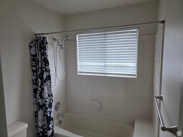 22 Snowstar Ln, Sandy, UT 84092 - bathroom with toilet and shower / bath combination with curtain