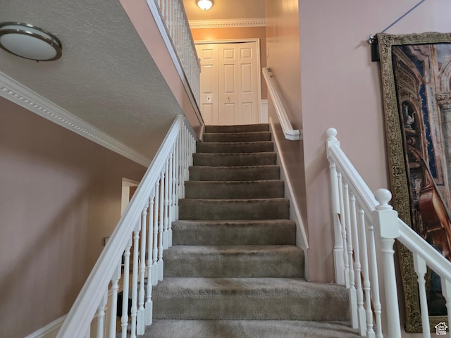22 Snowstar Ln, Sandy, UT 84092 - staircase featuring crown molding