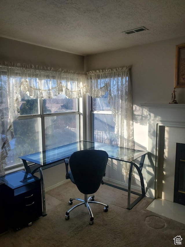 22 Snowstar Ln, Sandy, UT 84092 - office area with carpet and a textured ceiling