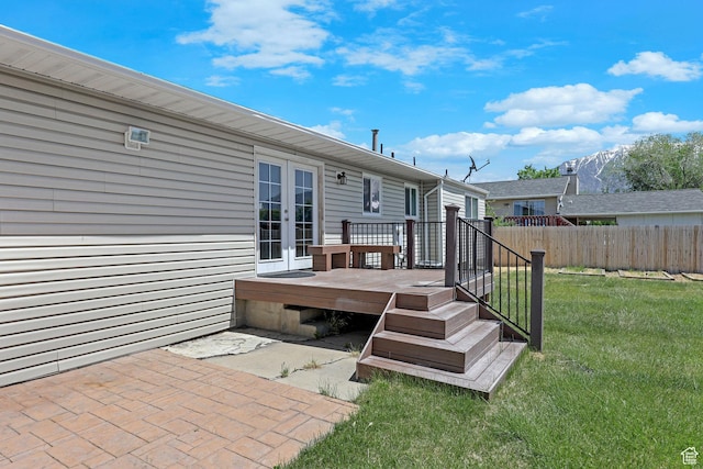 621 W 920 N, Orem, UT 84057 - rear view of property with french doors and a deck