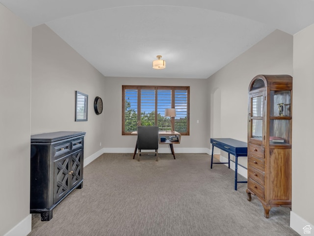 office space with carpet, plenty of natural light, and baseboards