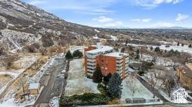 view of property location with a mountain backdrop