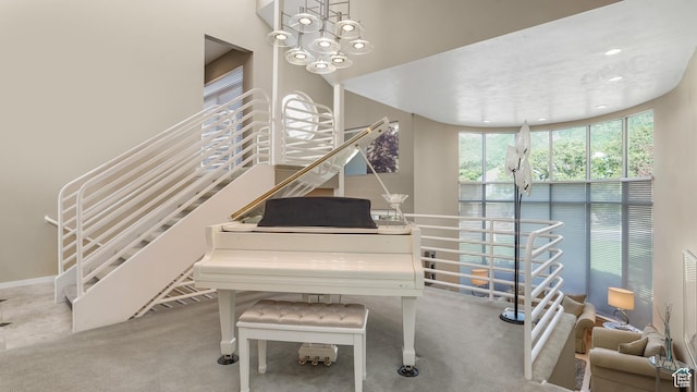 10804 S Lostwood Dr, Sandy, UT 84092 - sitting room featuring stairs and carpet