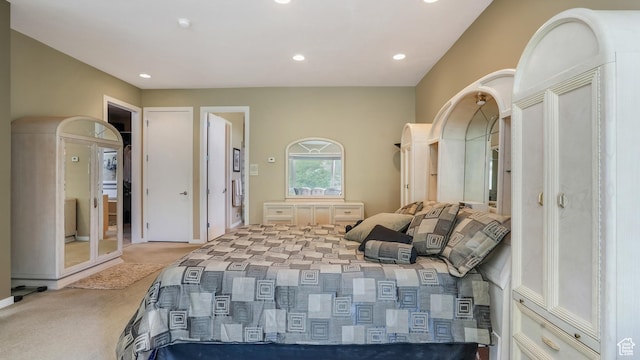 10804 S Lostwood Dr, Sandy, UT 84092 - bedroom featuring light carpet and recessed lighting
