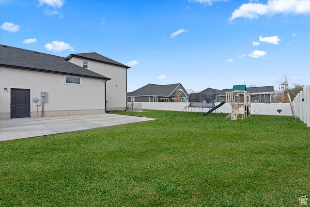 13741 S 3870 W, Riverton, UT 84065 - view of yard with a playground, a patio, and a residential view