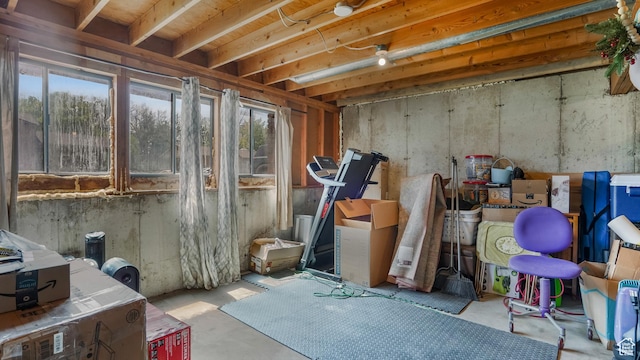 view of storage area