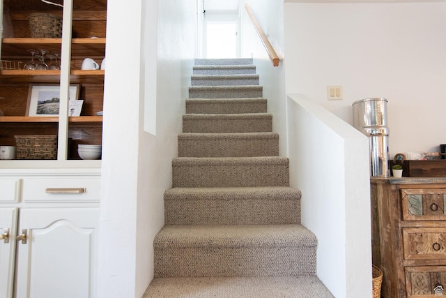 view of stairway