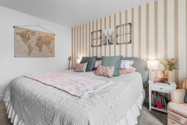 40 E 920 N, Santaquin, UT 84655 - carpeted bedroom with wallpapered walls