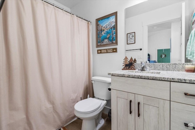 40 E 920 N, Santaquin, UT 84655 - bathroom featuring toilet, vanity, and a shower with shower curtain