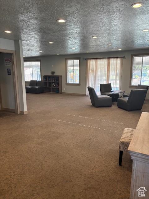 8 W Rio Grande Pl, West Jordan, UT 84088 - living room featuring carpet floors, recessed lighting, and baseboards