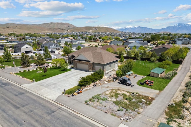 9288 N Harmony Way, Eagle Mountain, UT 84005 - aerial perspective of suburban area with mountains