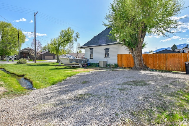 view of property exterior featuring central AC unit