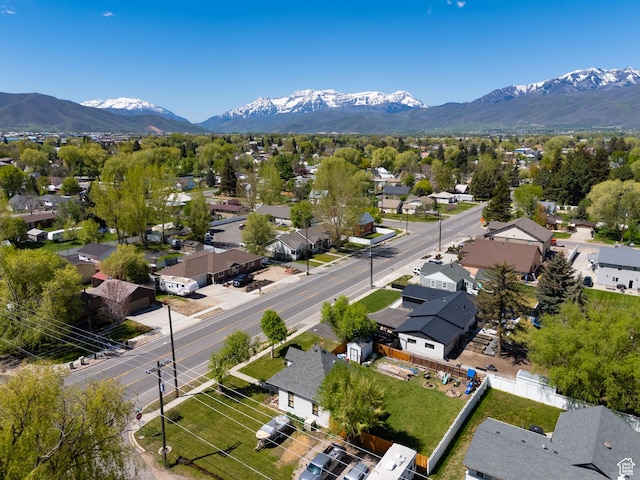 aerial perspective of suburban area featuring mountains