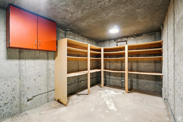 view of storage area