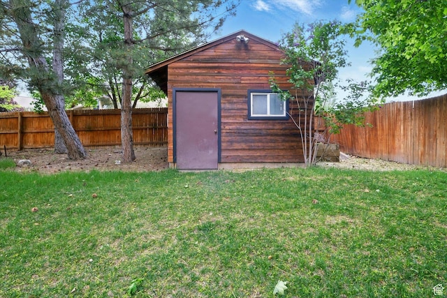 view of shed