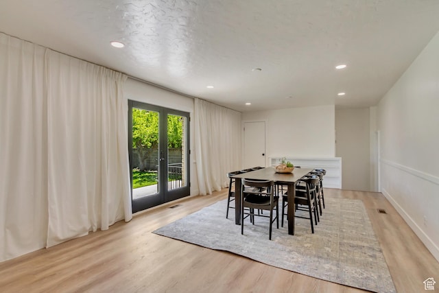 1145 S 350 W, Orem, UT 84058 - dining area featuring french doors, light wood-type flooring, and recessed lighting