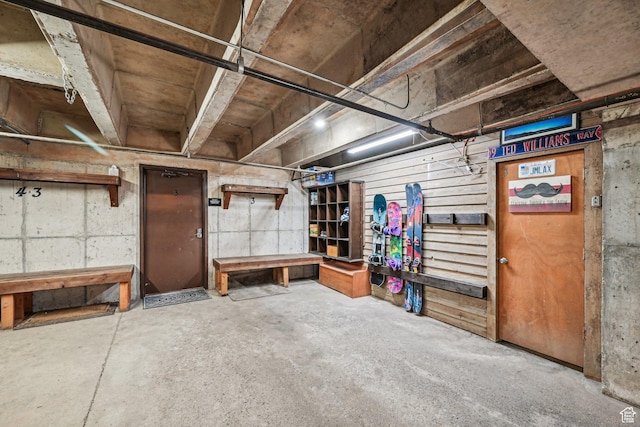 view of basement