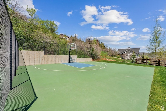 3339 W Big Spruce Way, Park City, UT 84098 - view of sport court featuring basketball hoop and fence