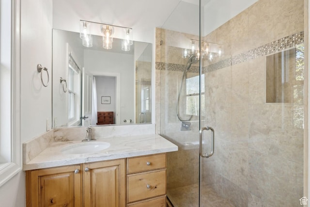3339 W Big Spruce Way, Park City, UT 84098 - bathroom with a stall shower and vanity