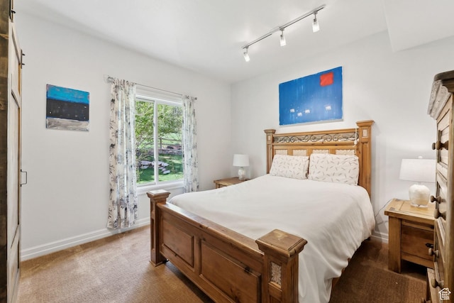 3339 W Big Spruce Way, Park City, UT 84098 - carpeted bedroom with baseboards and track lighting