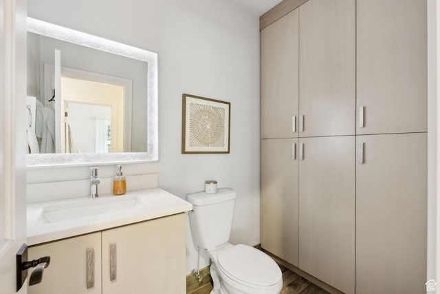 3339 W Big Spruce Way, Park City, UT 84098 - bathroom with vanity, toilet, and wood finished floors