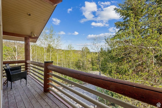 3339 W Big Spruce Way, Park City, UT 84098 - deck with a wooded view