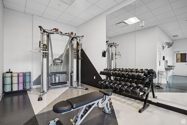 2670 Canyons Resort Dr Unit 238, Park City, UT 84098 - gym featuring a drop ceiling