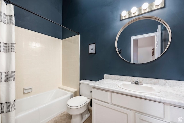 447 W 1175 N, Centerville, UT 84014 - full bath featuring toilet, vanity, shower / tub combo, and tile patterned floors