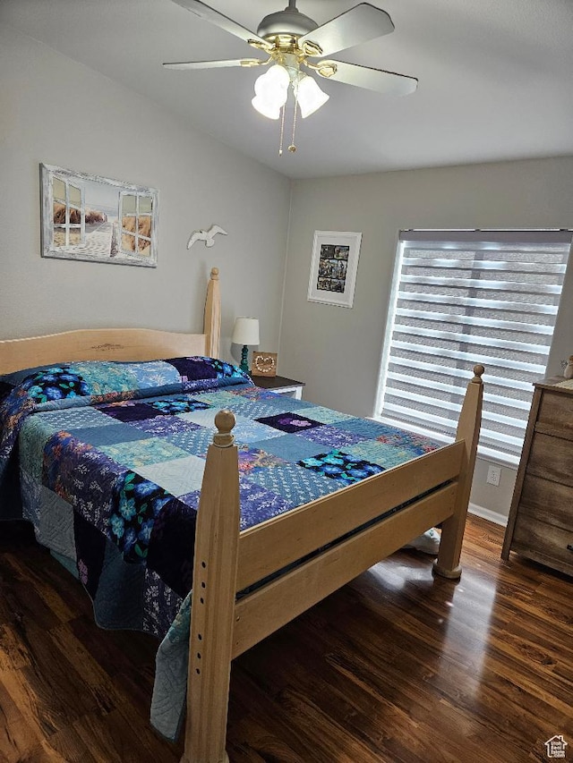 550 S Stump Hollow Rd, Garden City, UT 84028 - bedroom featuring wood finished floors and a ceiling fan