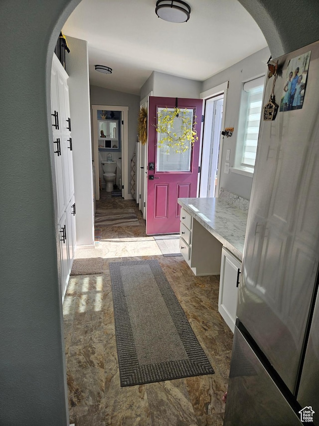 550 S Stump Hollow Rd, Garden City, UT 84028 - mudroom featuring arched walkways