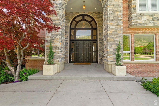 1971 Summerwood Dr, Farmington, UT 84025 - entrance to property with brick siding and stone siding