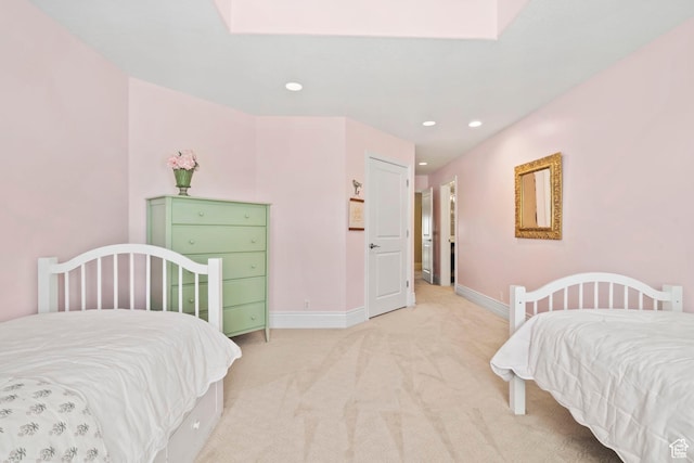 1971 Summerwood Dr, Farmington, UT 84025 - bedroom featuring light carpet, baseboards, and recessed lighting