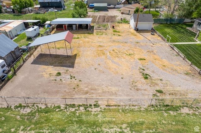 aerial view of residential area