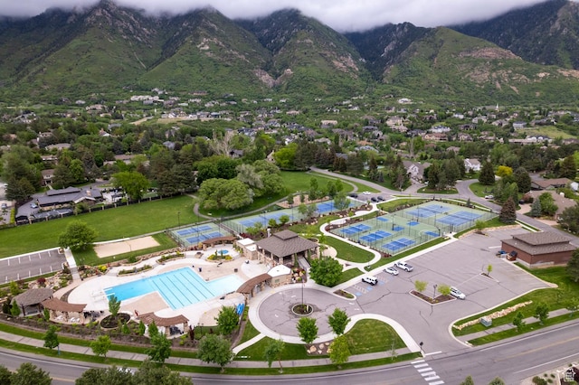 81 E Lone Hollow Dr S, Sandy, UT 84092 - aerial view of mountains and a pool area