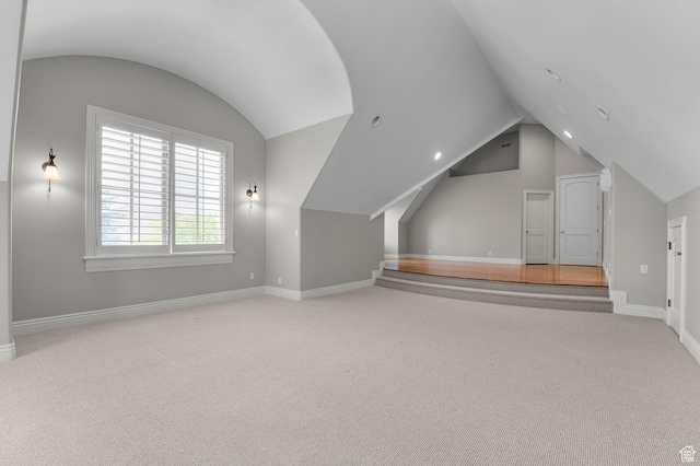 81 E Lone Hollow Dr S, Sandy, UT 84092 - additional living space featuring vaulted ceiling, carpet flooring, and baseboards