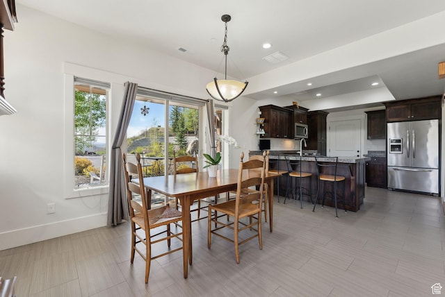 13312 N Highmark Ct, Kamas, UT 84036 - dining space with baseboards and recessed lighting