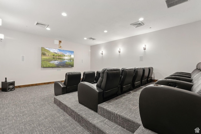 13312 N Highmark Ct, Kamas, UT 84036 - carpeted home theater featuring recessed lighting and baseboards