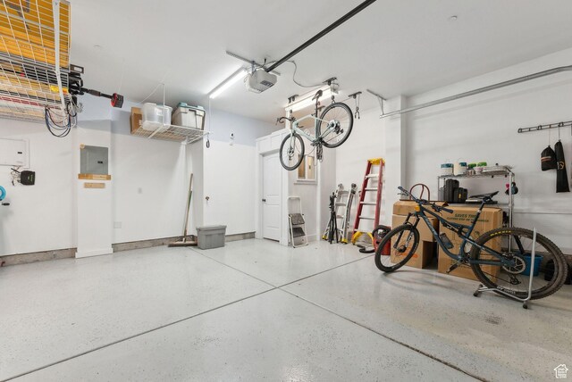 13312 N Highmark Ct, Kamas, UT 84036 - garage featuring a garage door opener and electric panel