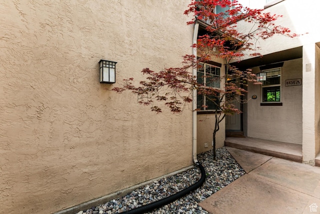view of home's exterior featuring stucco siding