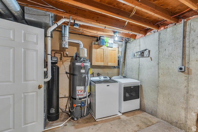 255 E 1230 N, Springville, UT 84663 - laundry area featuring secured water heater, washing machine and dryer, and cabinet space